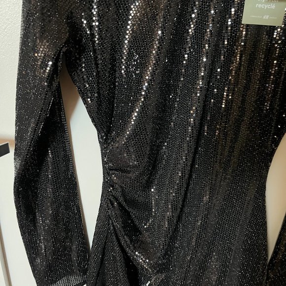 H&M Sequined Bodycon Dress - Size M - Picture 8 of 12
